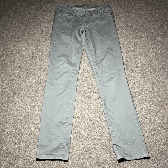 prAna Denim - Prana Kara Pants Womens 6/28 Blue Gray Twill Straight Leg Stretch Casual Jeans